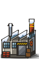 Usine sous la neige